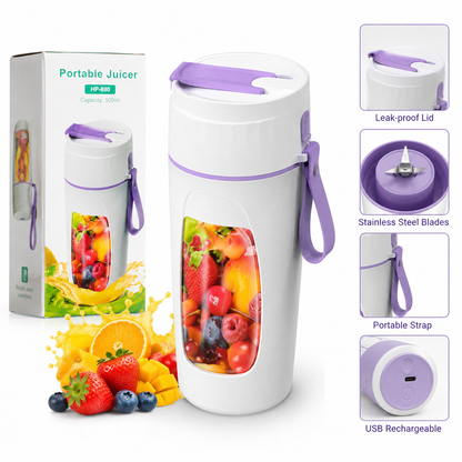 Portable USB Rechargeable Juicer Blender 500ml (HP-890)